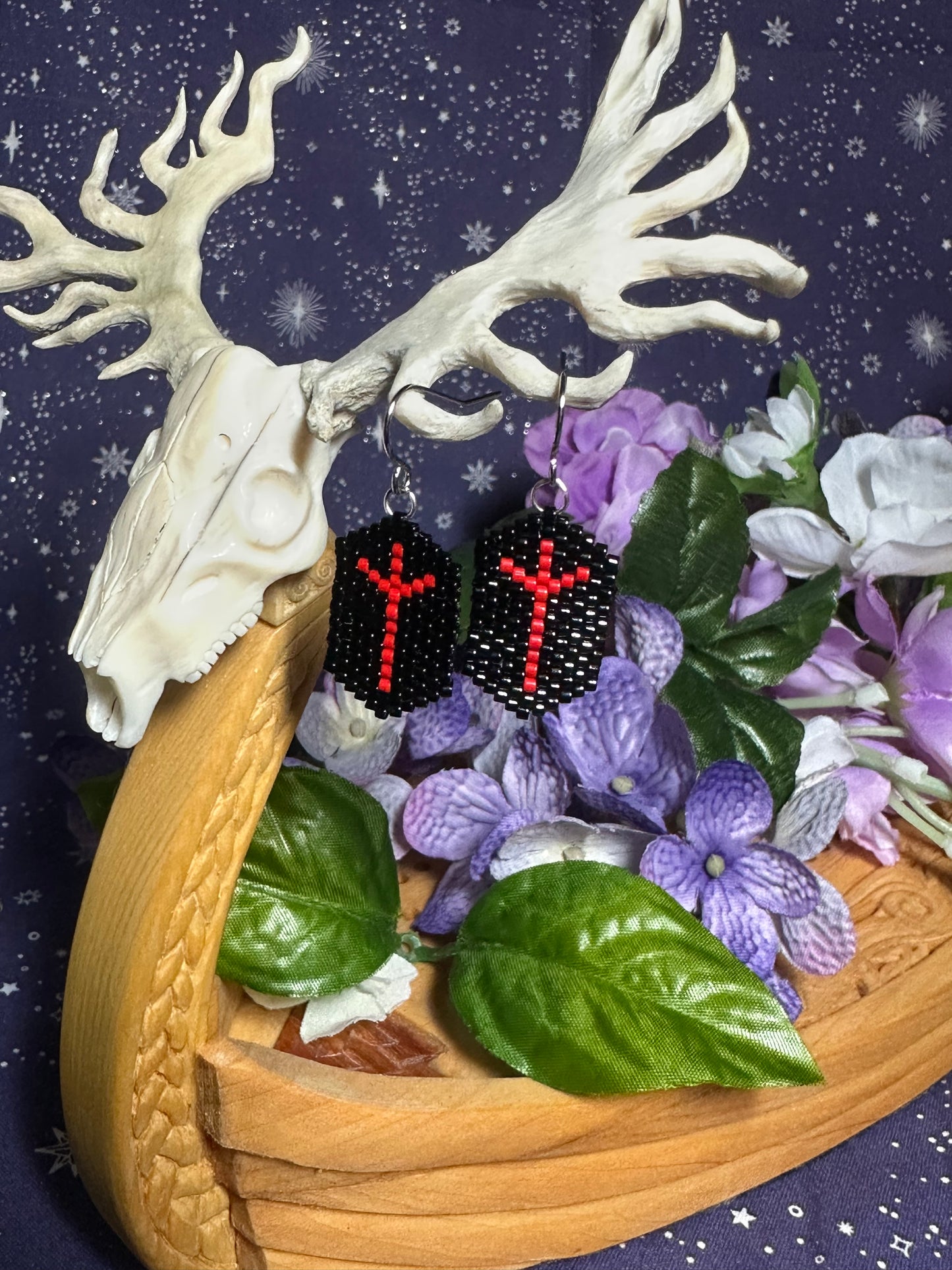 Algiz rune earrings